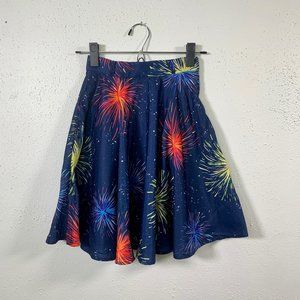 Brand new firework printed skater skirt